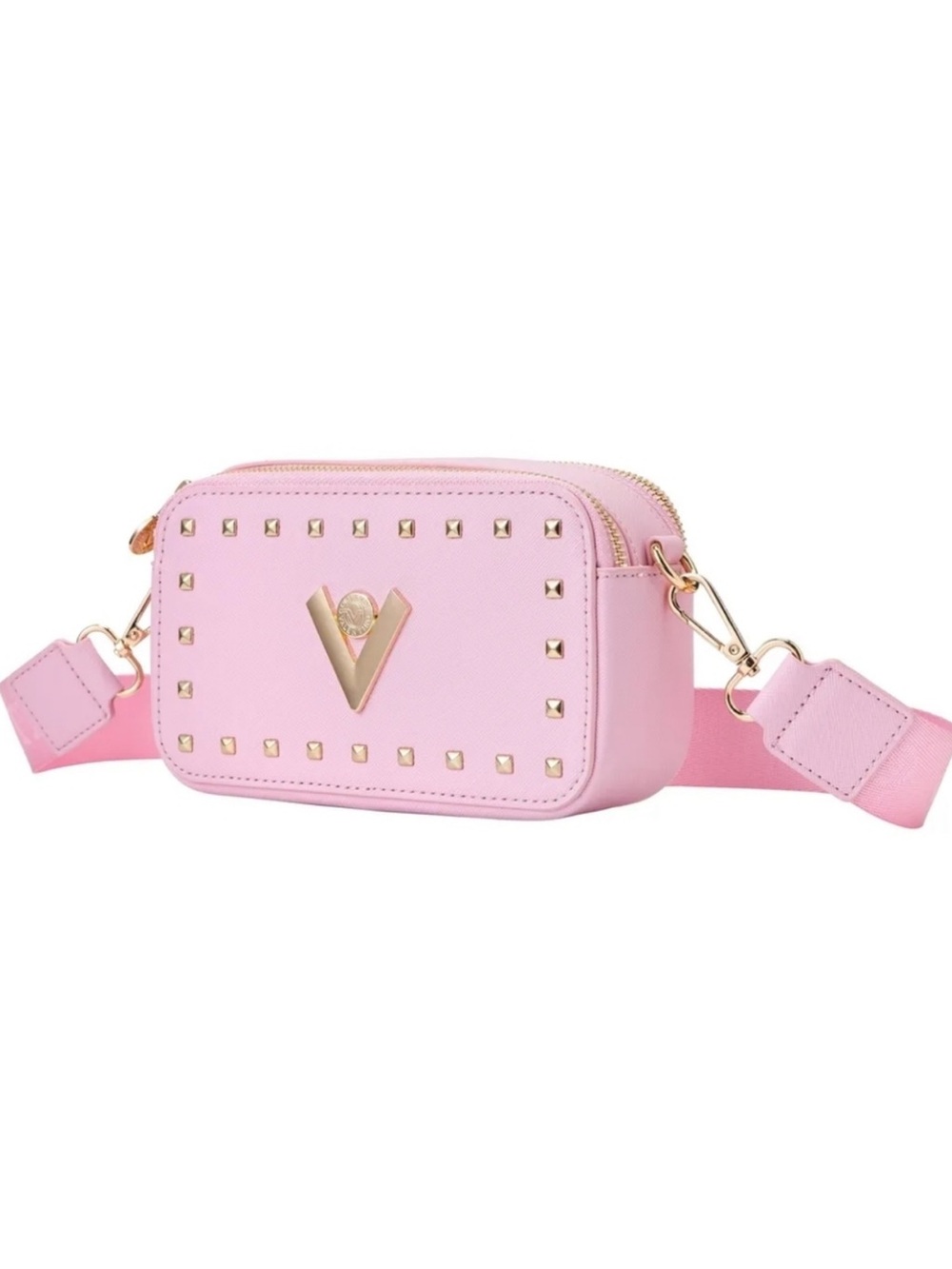 Valentino Orlandi PINK Camara Bag with Gold Tone Studs